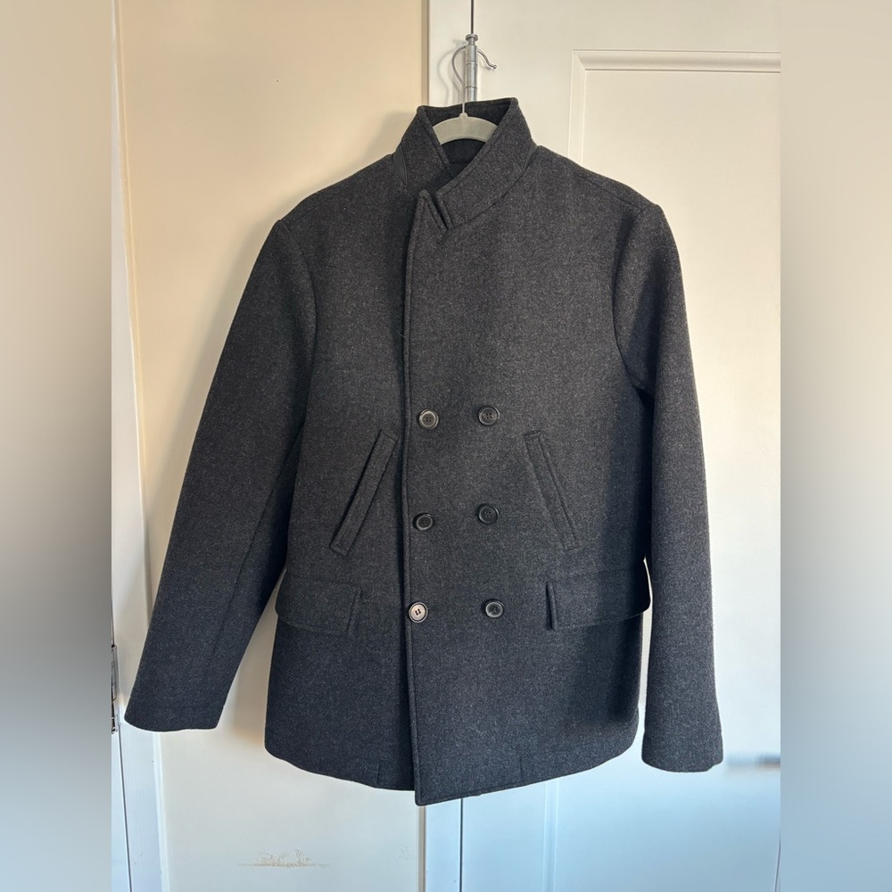 Billy Reid, Men's Double-Breasted Gray Coat